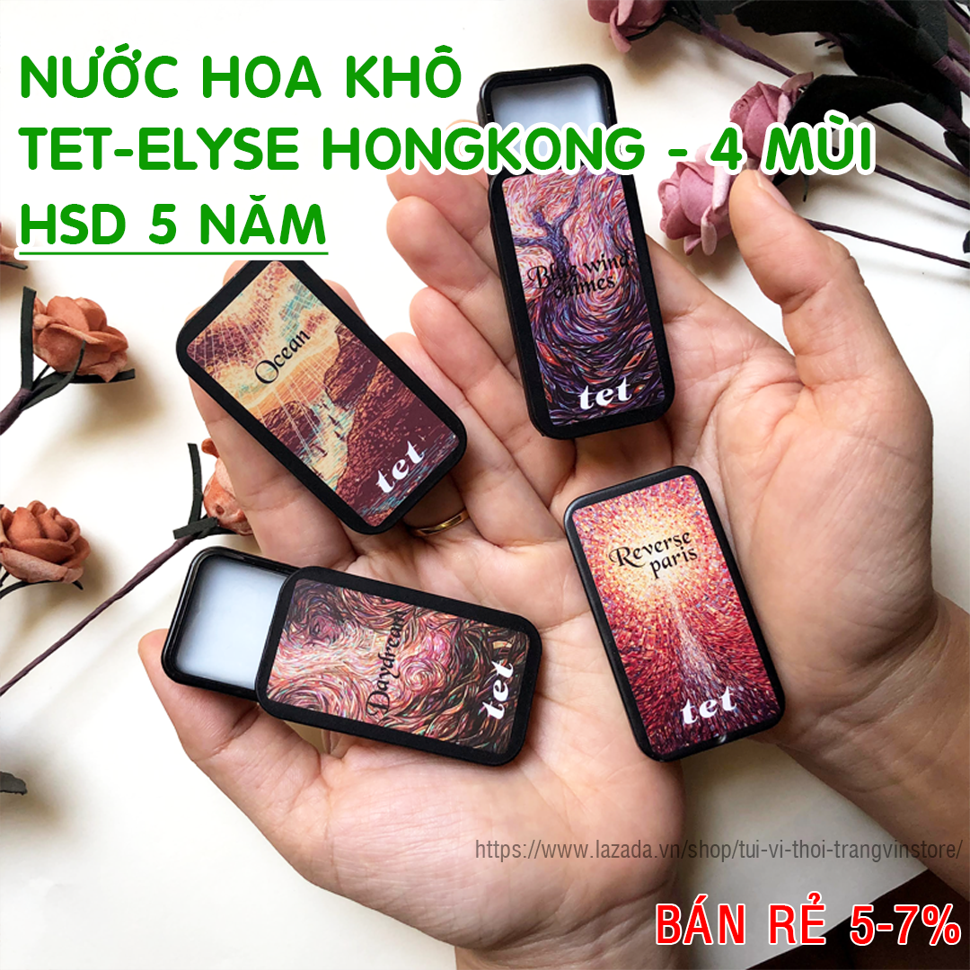 Nước Hoa Khô Tet - Elyse Hongkong - Nước Hoa Bỏ Túi Nhỏ Gọn Thơm Tiện Dụng - Hạn Sử Dụng 5 Năm