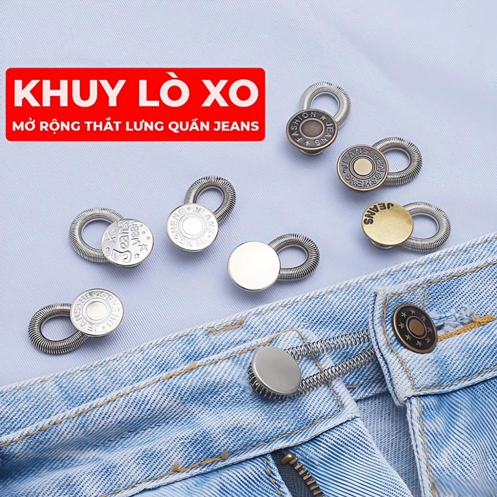 NÚT CO GIÃN NỚI RỘNG EO QUẦN | SET 10 CÁI | KHUY MỞ RỘNG CẠP QUẦN KHÔNG CẦN MAY