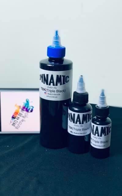 [HCM]Mực xăm siêu đen dynamic chai nhỏ chính hãng