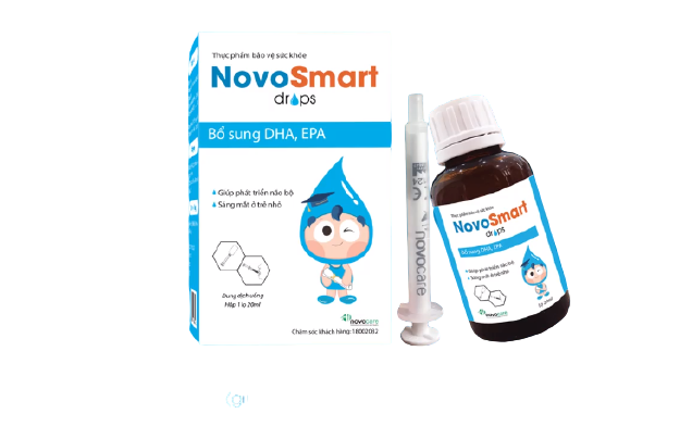 Omega3 (Odha Epa) Nhỏ Giọt Không Tanh Hàm Lượng Cao - Novosmart Drop - Giúp Phát Triển Não Bộ Tăng Khả Sáng Mắt - Thích Hợp Cho Trẻ Sinh Non Và Trẻ Nhỏ - Nguyên Liệu Nhập Khẩu Từ Epax Norway As - Hàng Đầu Về Cung Cấp Omega3