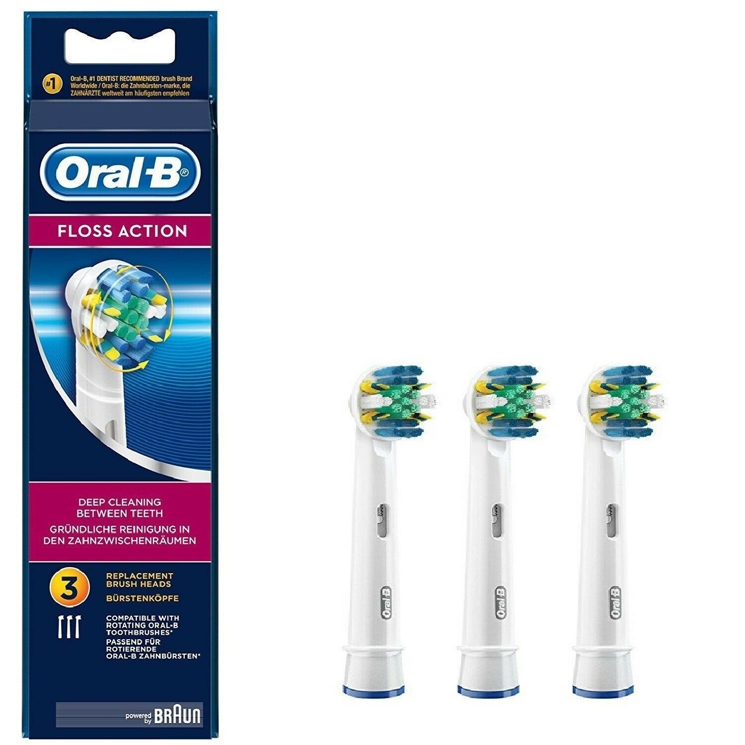 Đầu bàn chải điện Oral-B Braun vỉ 3 chiếc