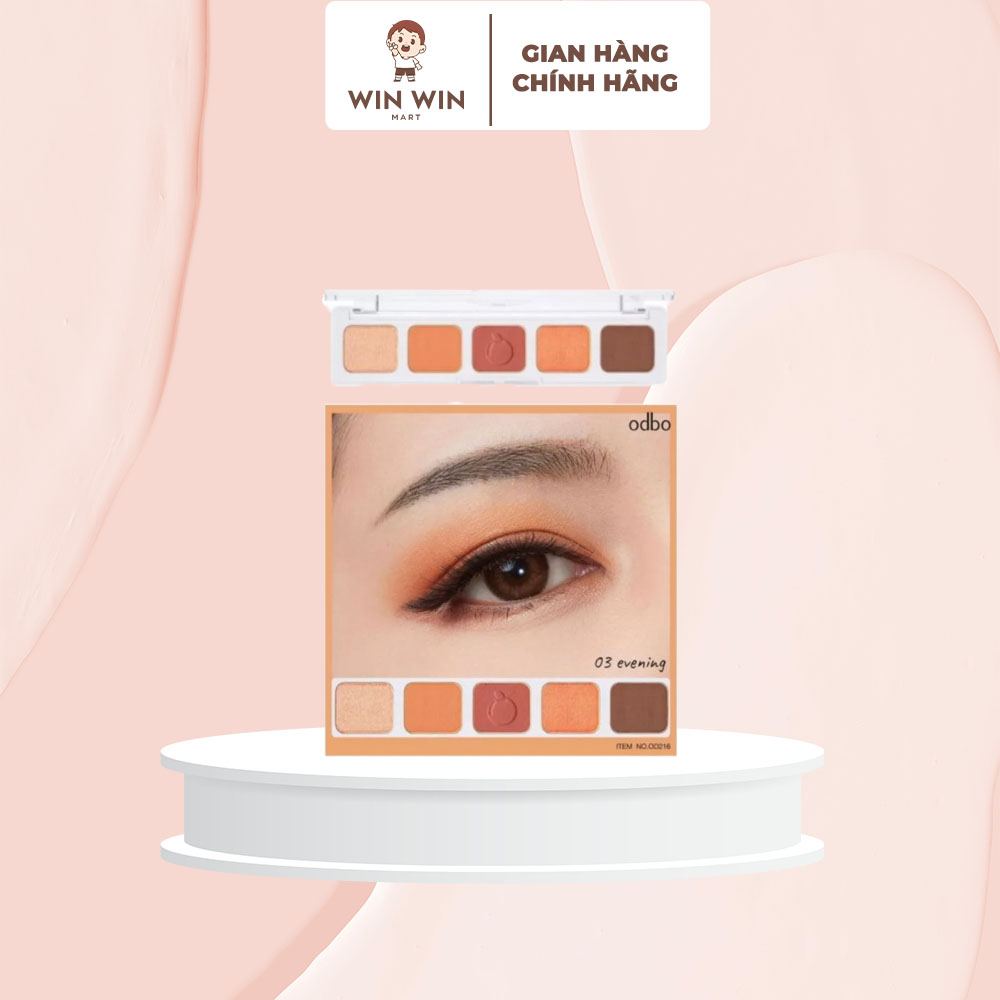 Tone 03 Bảng Phấn Mắt Odbo Beauty Session Eyeshadow OD216 03 Evening 5 Ô Màu Thái Lan Chính Hãng
