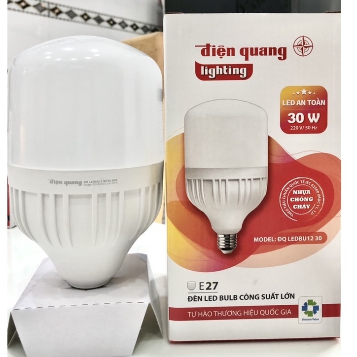 Bóng đèn 50W 40W 30W LED Bulb trụ E27 Điện Quang Rạng Đông TR120N1/40W