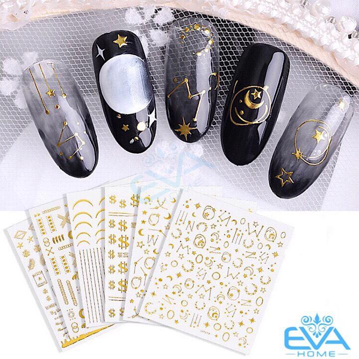 [Hcm]Sticker 3D Dán Móng Và Trang Điểm Lấp Lánh Phong Cách Kirakira