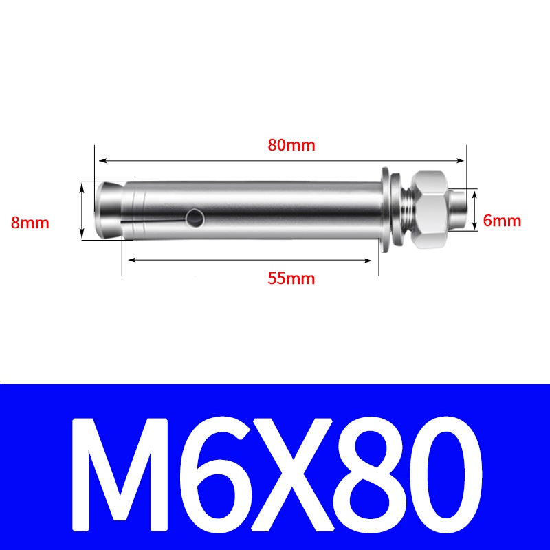 Tắc kê inox bu lông nở inox 304 bu lông mở rộng thép không gỉ đủ size hàng-HAUSE
