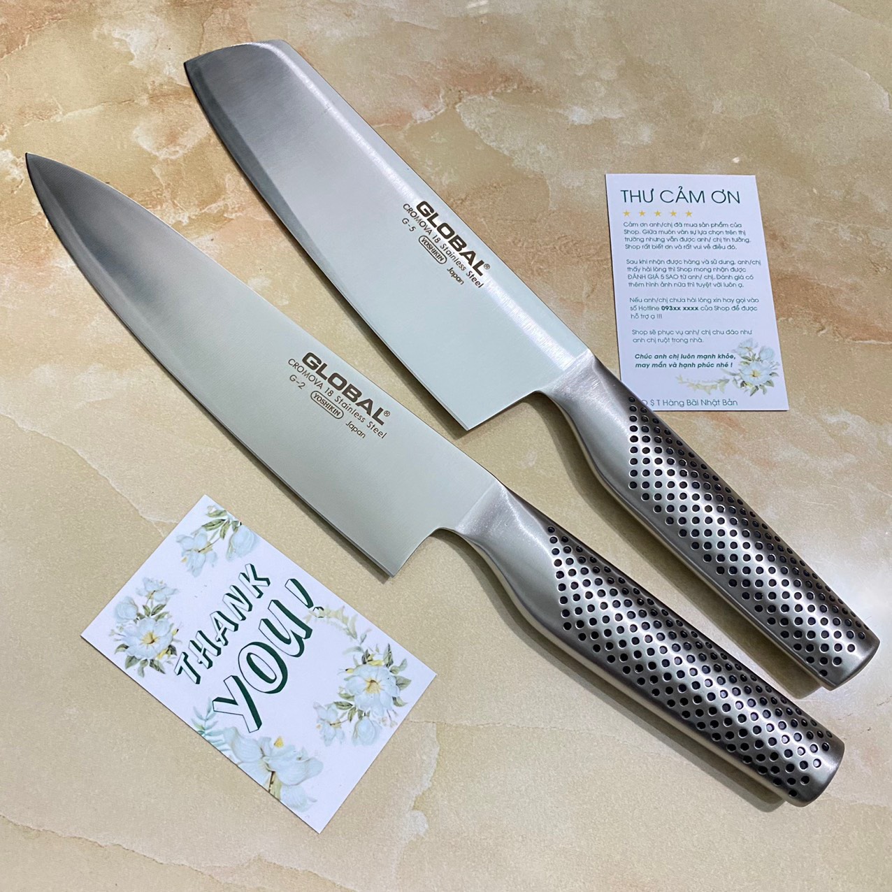 Dao nhật Global làm bếp Nhật hàng bãi G - 50 Meat Cleaver - Dao chặt xương (350mm) Nhật Bản làm bằng thép không gỉ Cromova 18 dày đến 3.5mm - lưỡi dao cứng cáp và sắc bén lâu hơn