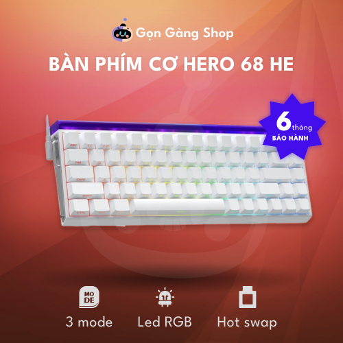 Bàn phím Chuyên Game Rapid Trigger AULA HERO 68 HE - Gọn Gàng Shop