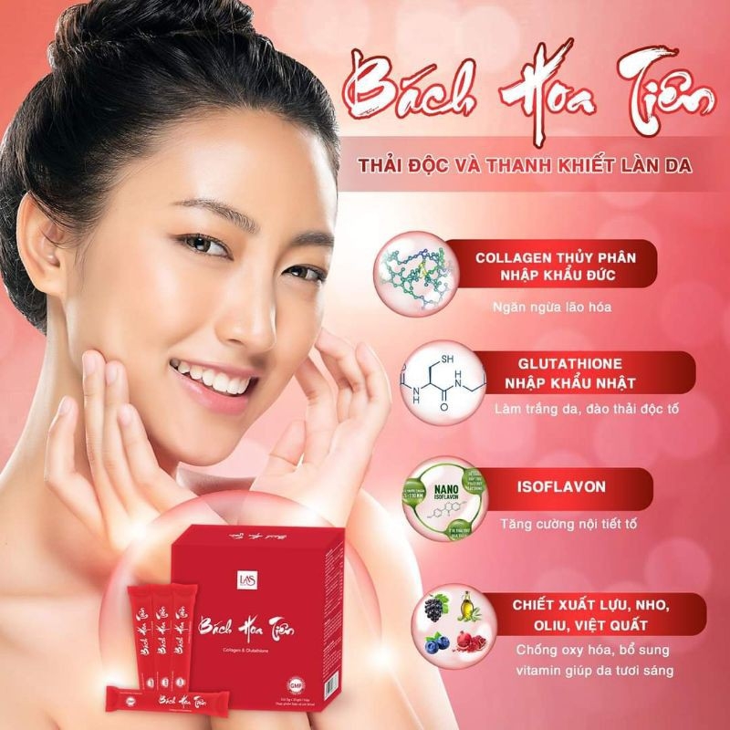 Combo 2 Hộp Bách Hoa Tiên Las Beauty Đẹp Da [Chính Hãng]