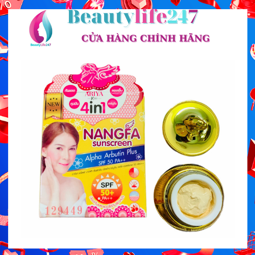 [Hcm]Kem Dưỡng Da Chống Nắng Nangfa 4In1 Thái Lan Chính Hãng