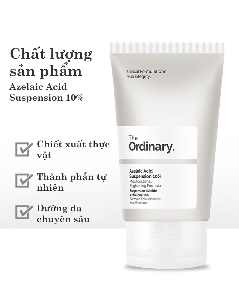 [HCM]The Ordinary Azelaic Acid Suspension 10% Kem dưỡng trắng da ngừa mụn làm sáng da dưỡng ẩm Whitening Cream Skin Care Moisturizing