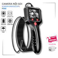 Camera nội soi công nghiệp P100 - 5.5mm cáp 2m 5m 8mm 15m 20m 1080P chống nước IP67 màn hình IPS 2.4” hiển thị rõ nét pin sạc 2600mAh dùng 5 giờ đèn LED điều chỉnh 3 cấp sáng tay cầm tiện dụng kiểm tra ô tô đường ống công nghiệp hóa chất ...