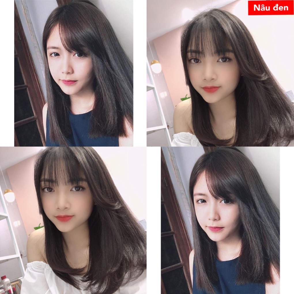 Thuốc nhuộm tóc màu Nâu đen + Tặng trợ nhuộm gang tay