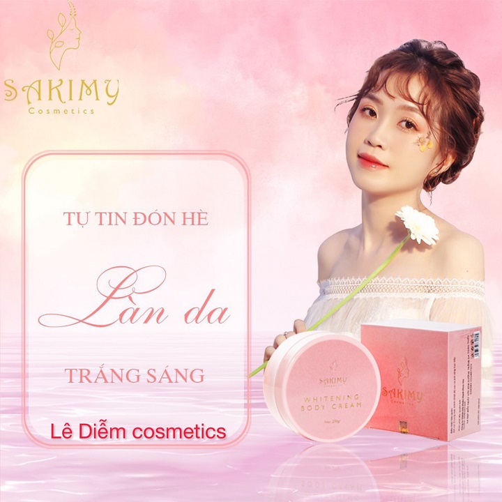 Kem trắng da toàn thân SAKIMY (chính hãng) Giá sĩ 20 hộp tặng 20 serum 20 muỗn pha kem mini