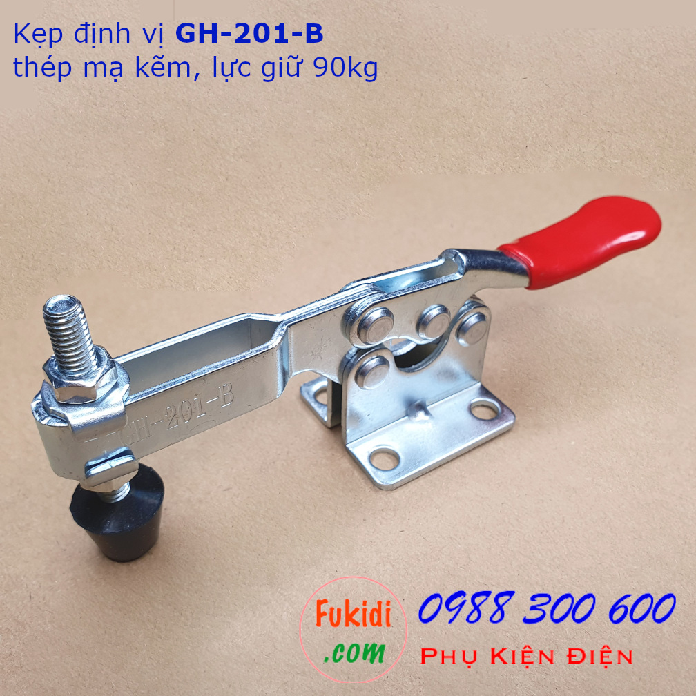 Kẹp định vị GH-201-B thép mạ kẽm lực giữ 90kg chiều dài 145mm - GH201B