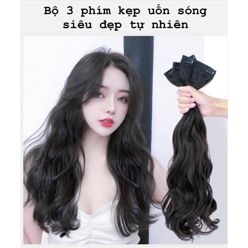 tóc giả sét 3 dải kẹp ❤️FREESHIP❤️ combo 3 dải
