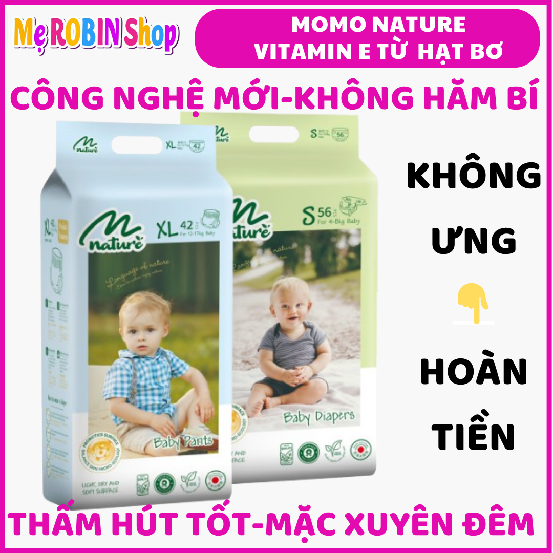 [Mua 3-Tặng Khăn ƯỚT]Tã Bỉm Dán/Quần Xuất Nhật MOMOTARO/MOMO DIAMOND/MOMO NATURE Đủ Size (Siêu Nhẹ-Siêu Thấm)