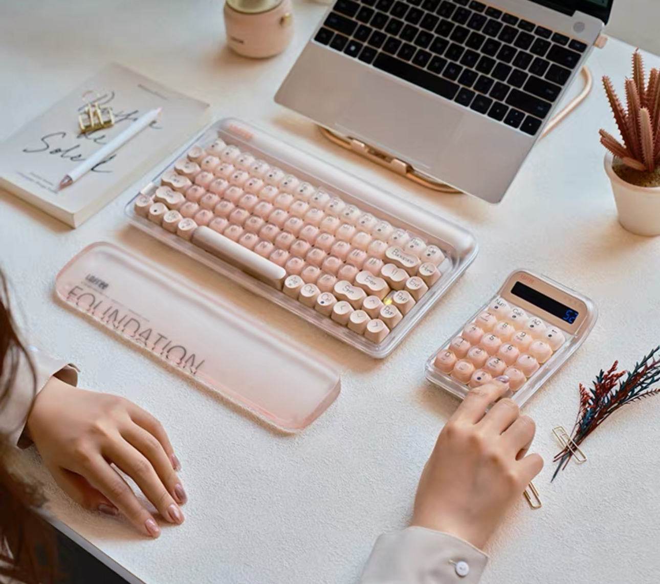 Máy tính bàn phím số phụ không dây Bluetooth có dây 2.4ghz 3 kiểu kết nối Lofree phiên bản DOT Found