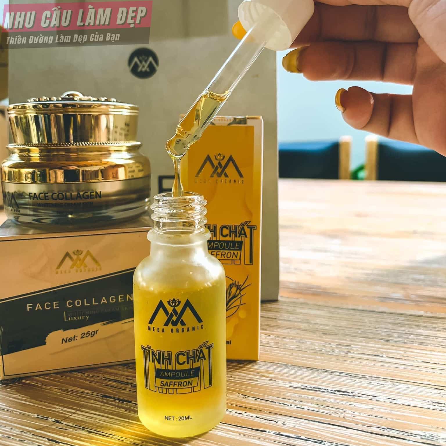 TINH CHẤT AMPOULE SAFFRON COLLAGEN MEEA ORGANIC