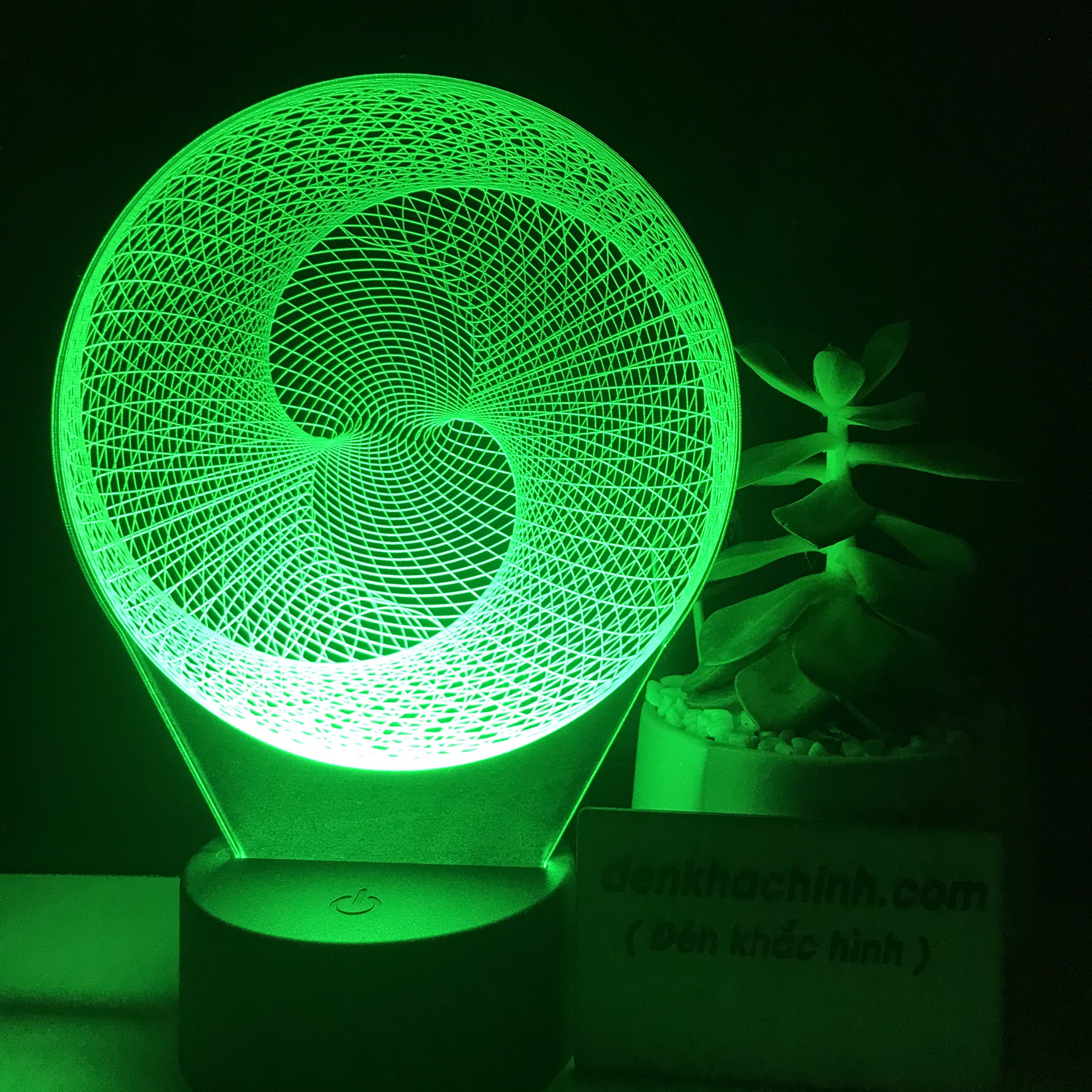 Đèn led hình vòng vô cực khắc laser đèn decor phòng ngủ - Qùa tặng đèn trang trí đèn để bàn đèn phòng ngủ thiết kế cắt khắc theo yêu cầu