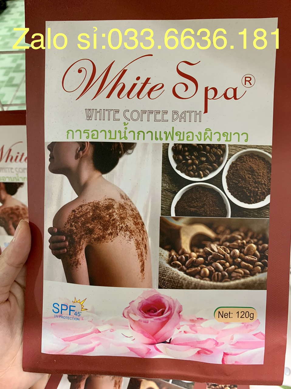 Tắm Trắng White Spa White Coffee Bath Giúp Trắng Damềm Mịn Da Bịch 120G Xuất Xứ Từ Thái Lan