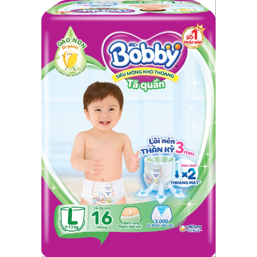 Tã quần Bobby  M42 L36 XL32 XXL28 Miếng đủ cỡ Bĩm quần Bobby 6-25kg