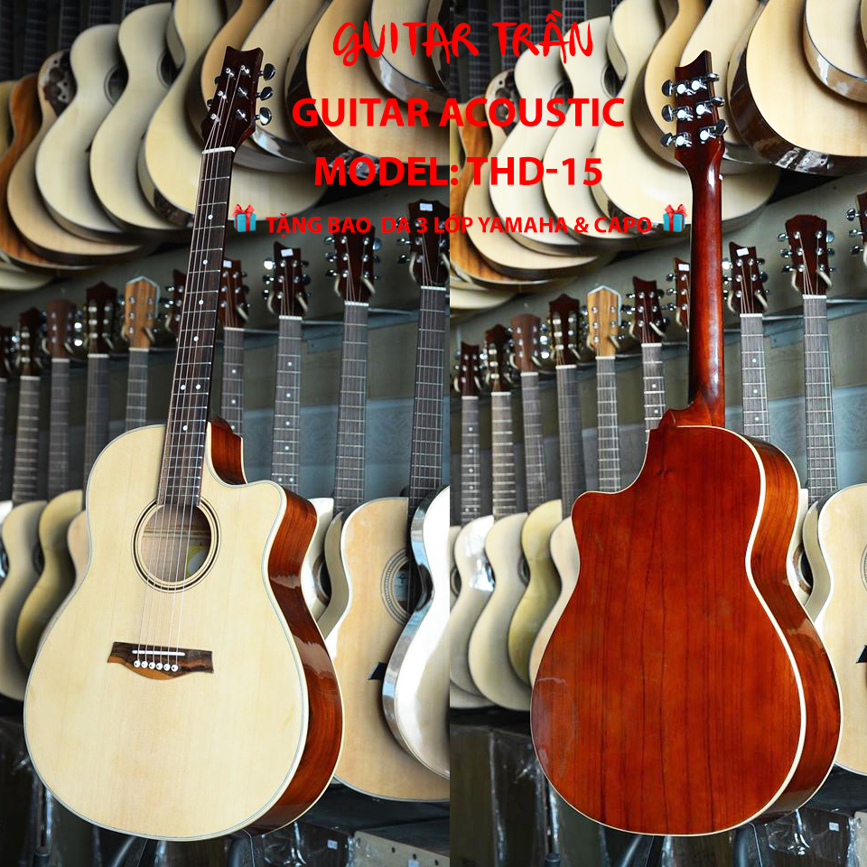 ĐÀN GUITAR ACOUSTIC | MODEL THD-15 | HÃNG GUITAR TRẦN NỔI TIẾNG