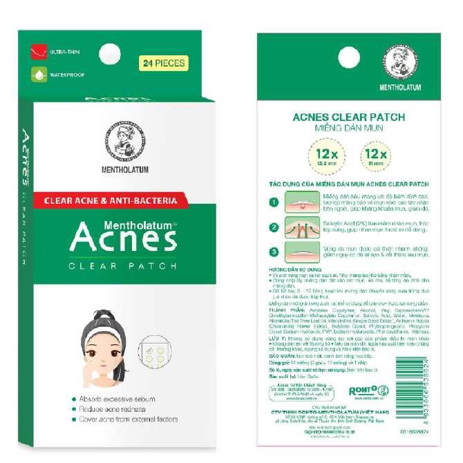 Miếng Dán Mụn Acnes Clear Patch (24 Miếng) Miếng Dán Mụn Acnes Clear Patch (24 Miếng)
