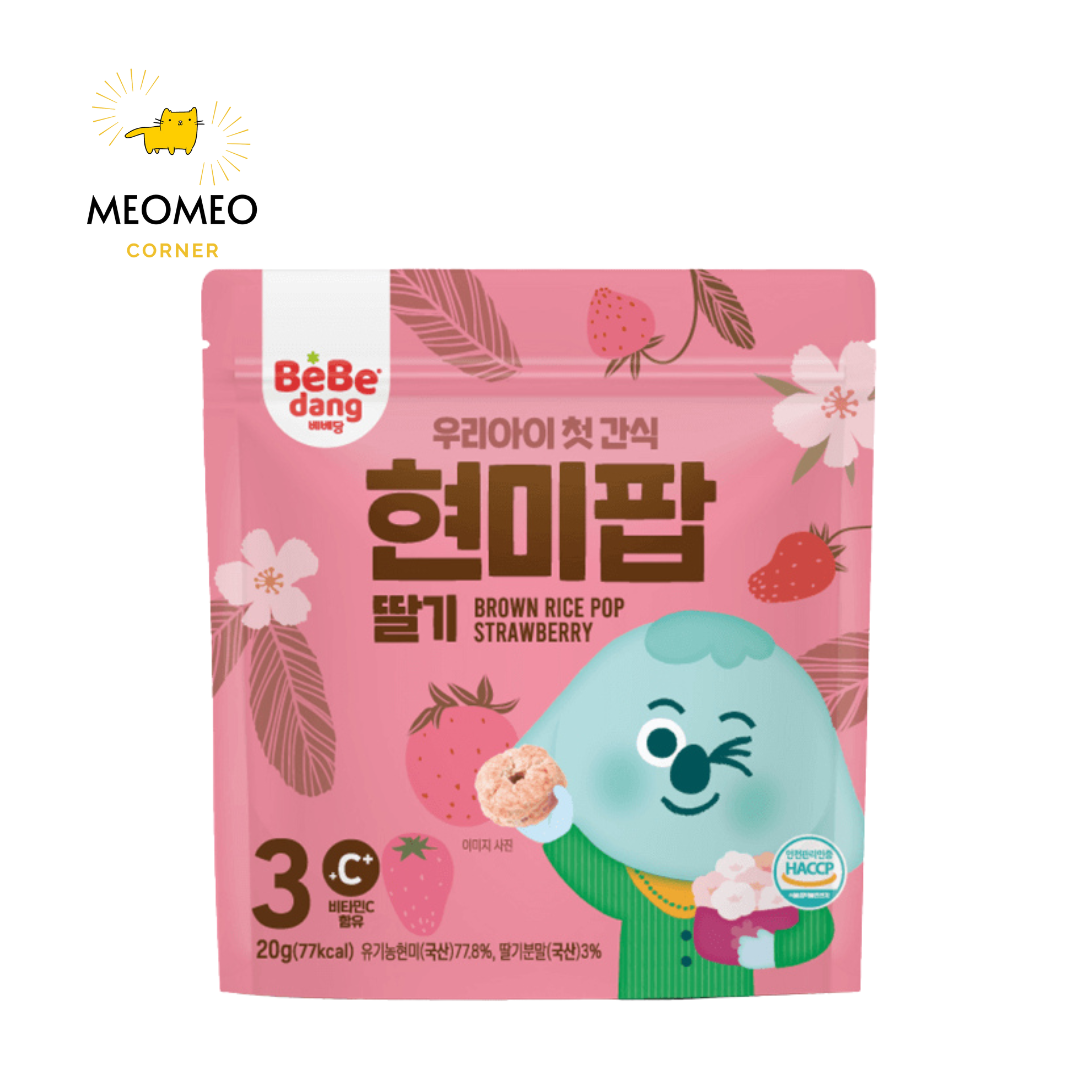 Bánh gạo ăn dặm hữu cơ Bebedang Hàn Quốc cho bé từ 6 tháng tuổi