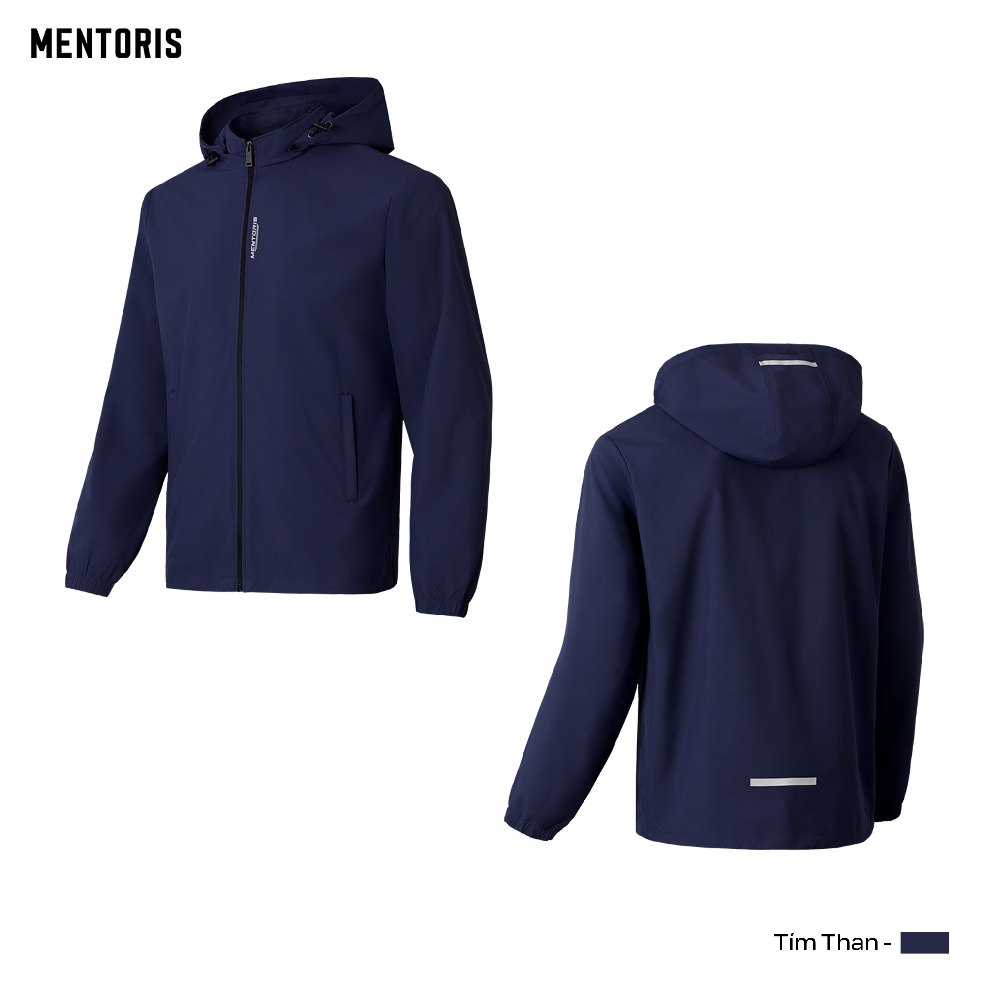 Áo Khoác Gió Nam Basic MENTORIS Cản Gió Chống Nước Nhẹ Giữ Nhiệt Tốt Thiết Kế Basic Dễ Phối Đồ MAG01