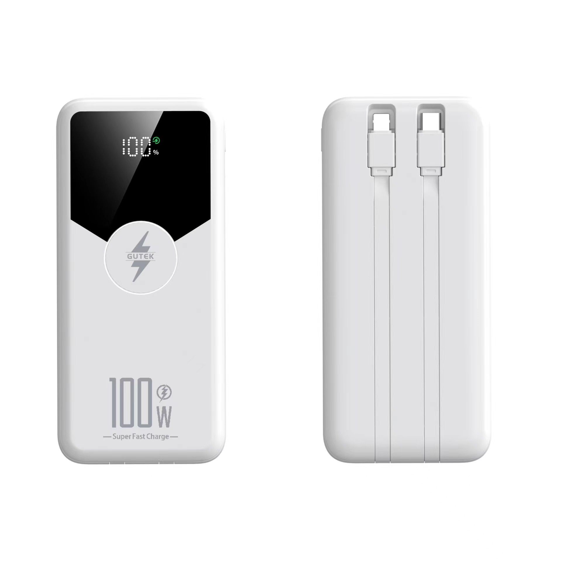 Sạc dự phòng 50000mAh sạc nhanh 120W pin dung lượng lớn có dây cắm nhiều điện thoại - Gutek GT230