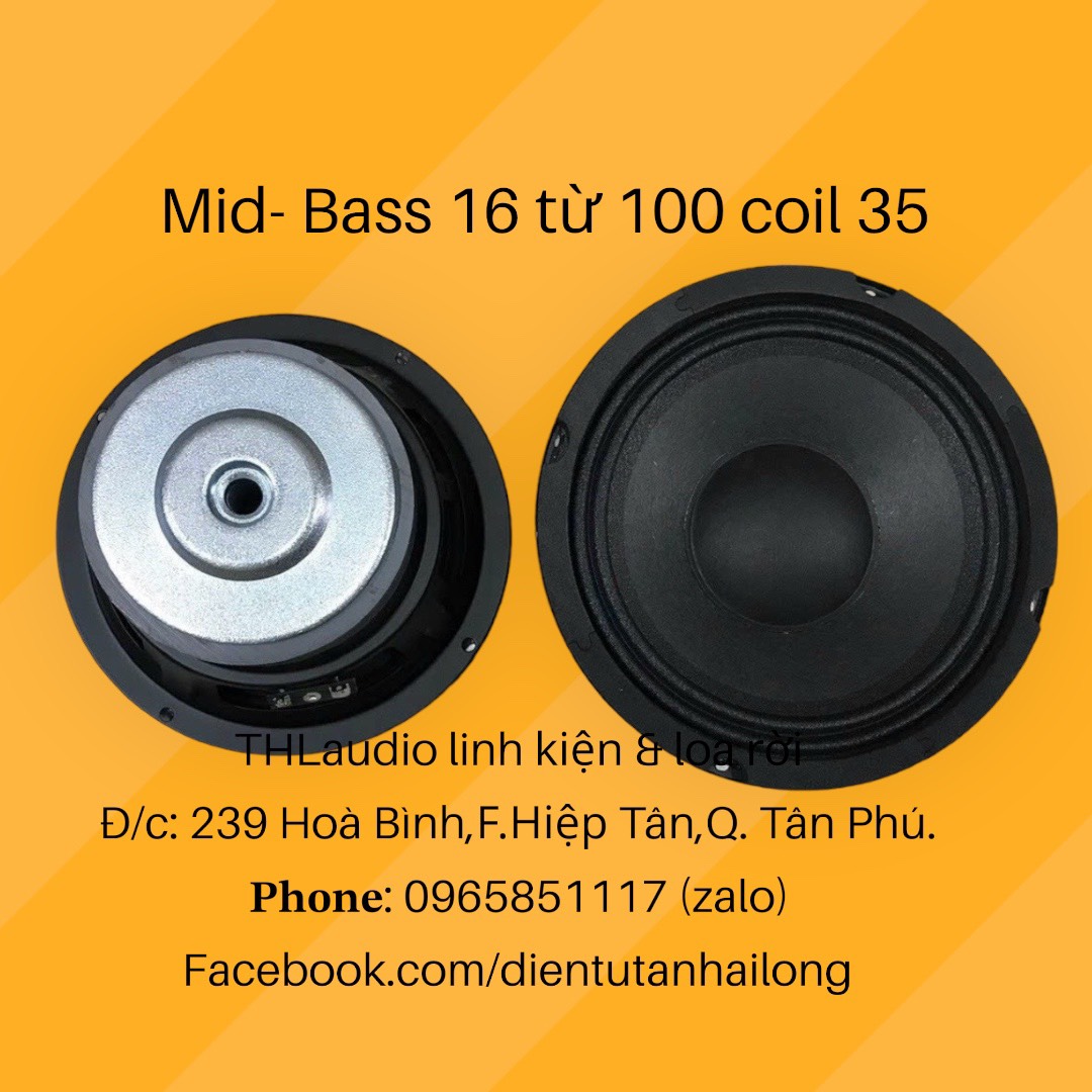 Bass - Mid 16cm dành cho loa kẹo kéo