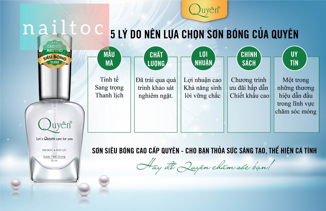 [Hcm]Sơn Bóng Cao Cấp Siêu Nhanh Khô Quyên Tặng Kèm 1 Nước Rửa Móng Tay Chai 16Ml