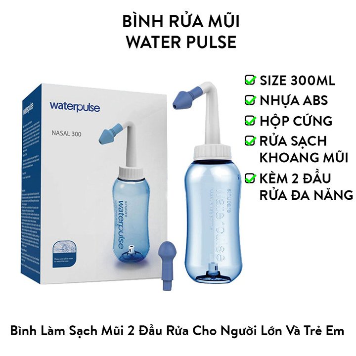 Bình Rửa Mũi Water Pulse Giúp Làm Sạch Mũi Loại Bỏ Bụi Bẩn Phấn Hoa Chống Viêm Xoang.