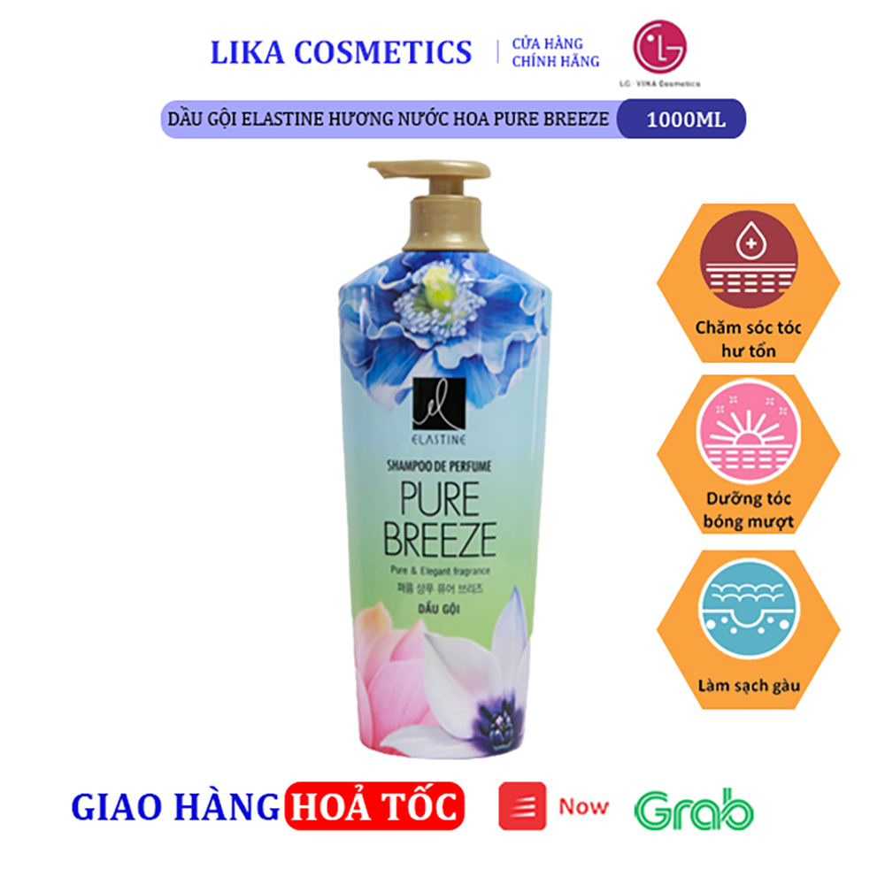 [HCM]Dầu gội đầu Elastine hương nước hoa Pure Breeze 1000ml 8935030220840