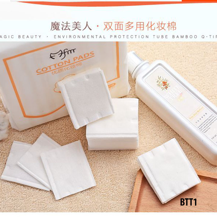 Bông tẩy trang 3 lớp Cotton Pads [Túi 222 miếng]