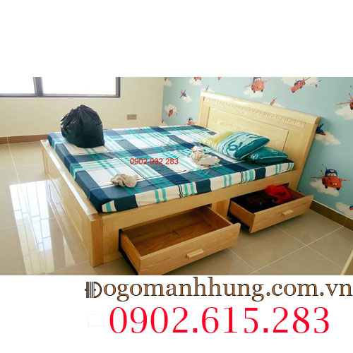 [HCM]Giường ngủ sát đất kiểu nhật gỗ sồi tự nhiên - giường ngủ bệt Kích thước: 1.6m x2m hàng đẹp