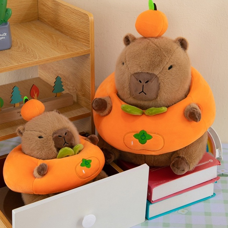 Thú nhồi bông capybara đeo phao đáng yêu - Size từ 25cm đến 35cm - Móc khoá gấu bông Capybara.