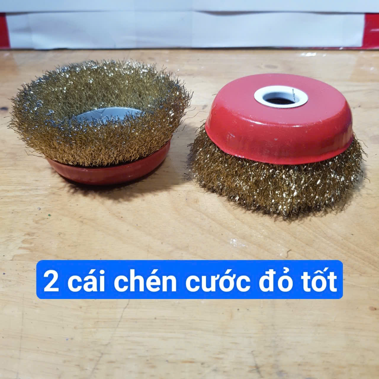 Bộ 2 Chén Cước Bánh Cước Thau Chà Sắt Đánh Rỉ 100mm loại dầy hoặc loại mỏng loại mỏng là đế trắng lo