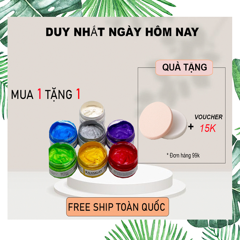 (FREE SHIP 18K )Sáp Vuốt Tóc- Tạo Màu- Tạo Kiểu kalanxuan-[7 Màu] Thời Trang100G- Nhuộm Tóc Đổi Màu Tạm Thời-HÀNG CHÍNH HÃNG CHẤT LƯỢNG CAO (kèm quà tặng trên mỗi đơn hàng)