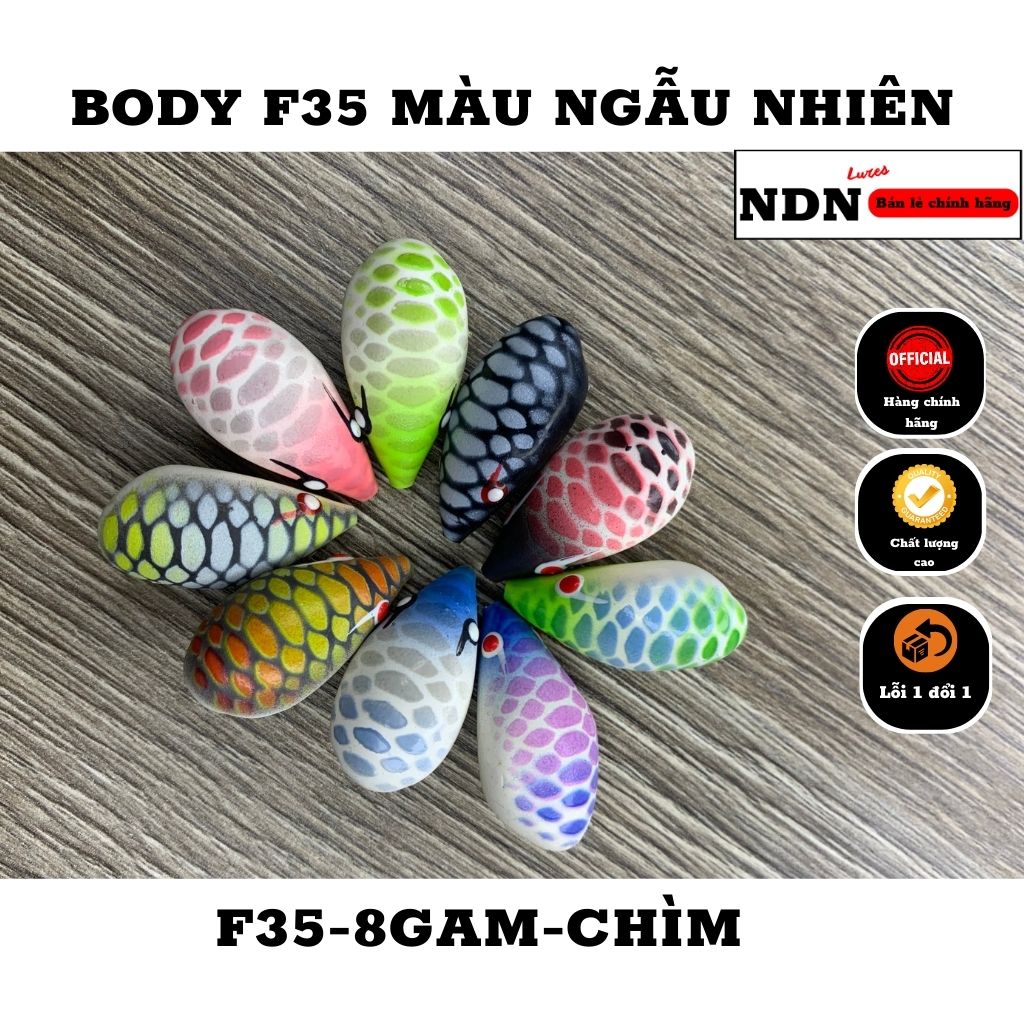 Mồi lure NHÁI HƠI F35 2023 TNT Lures 8gam TITAN action Chìm/ Lửng