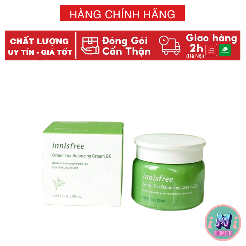 Kem Dưỡng Ẩm Innisfree Green Tea Kem Dưỡng Ẩm Da Hàng Chuẩn Mỹ Phẩm Hàn Quốc (Auth)