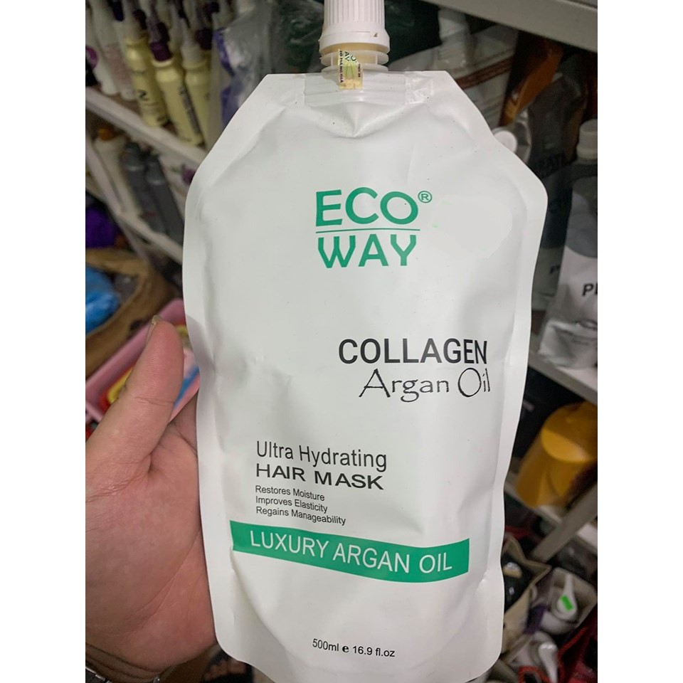 Dầu Hấp Ủ Tóc Eco Way Collagen Argan Oil 500Ml