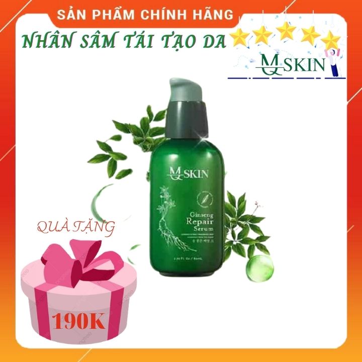 Nhân Sâm Tái Tạo Da Mq Skin Trọng Lượng 80 Ml 1 Chai Tặng Kèm 1 Hộp Kem Body Trắng Da 190K