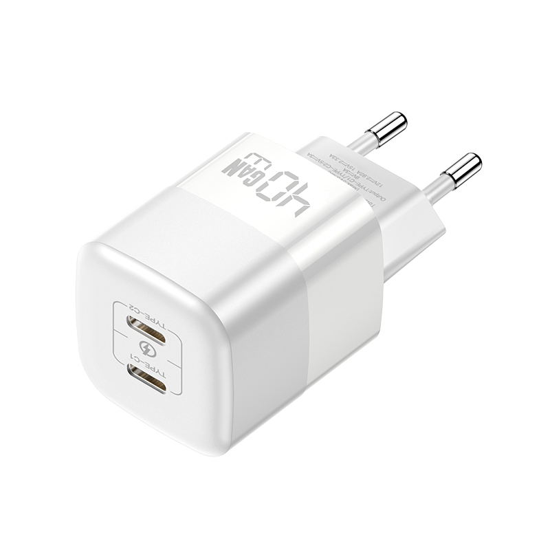 【50% OFF Voucher】KUULAA USB C GaN Charger 40W Fast Charger for iPhone 14/14 Pro/14 Pro Max/13 Pro/13 Pro Max PD Charger for Galaxy iPad Dual Port 40W PD Fast Type C Power Adapter Durable USBC Charging Plug iPhone Charger USB-C