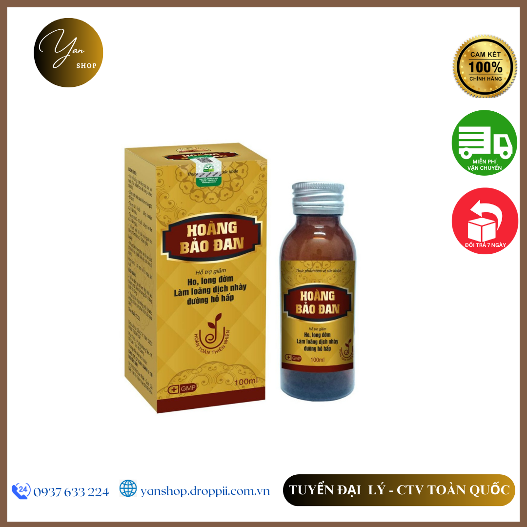Cao ho Hoàng Bảo Đan sát trùng diệt vi khuẩn và hỗ trợ điều trị tại chỗ hệ hô hấp