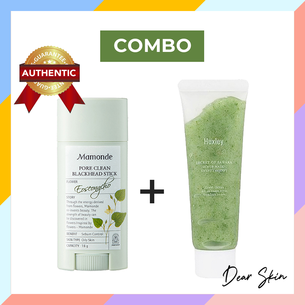 [Hcm][Combo Giảm Mụn] Mamonde Pore Sitck + Huxley Scrub Thanh Lăn Mụn + Làm Giảm Mụn Đầu Đen Thu Nhỏ Lỗ Chân Lông Tẩy Tế Bào Chết