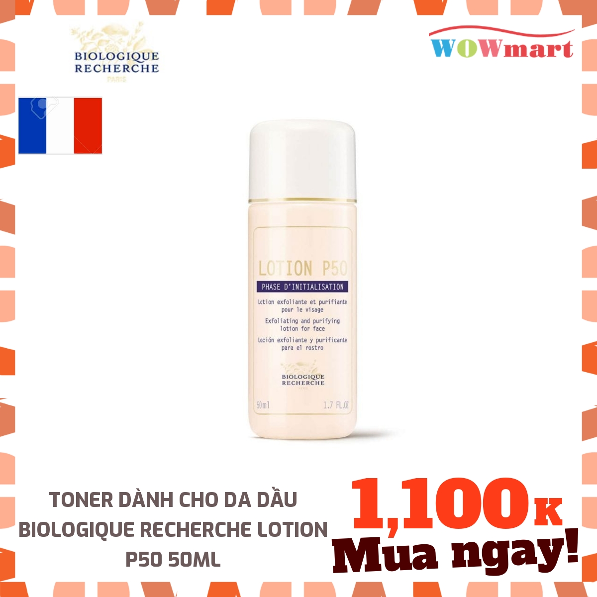 [Hcm]Toner Dành Cho Da Dầu Biologique Recherche Lotion P50 50Ml - [Pháp]