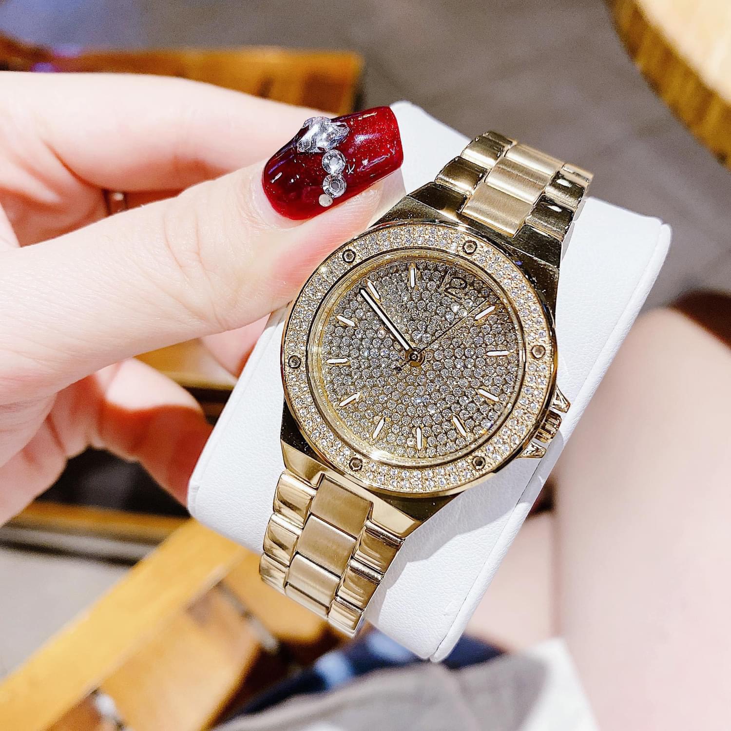 Đồng hồ đeo tay nữ dây kim loại cao cấp chống nước Michael Kors Mk7289 size 34mm fullbox  shop kiwi