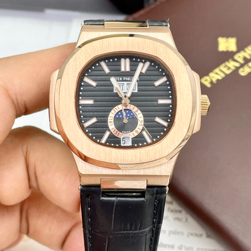 [ Hàng Nhập Khẩu ] Đồng Hồ Nam Patek Philippe Nautilus 5726 Dây Da Size 40mm Máy Cơ Automatic Tích C