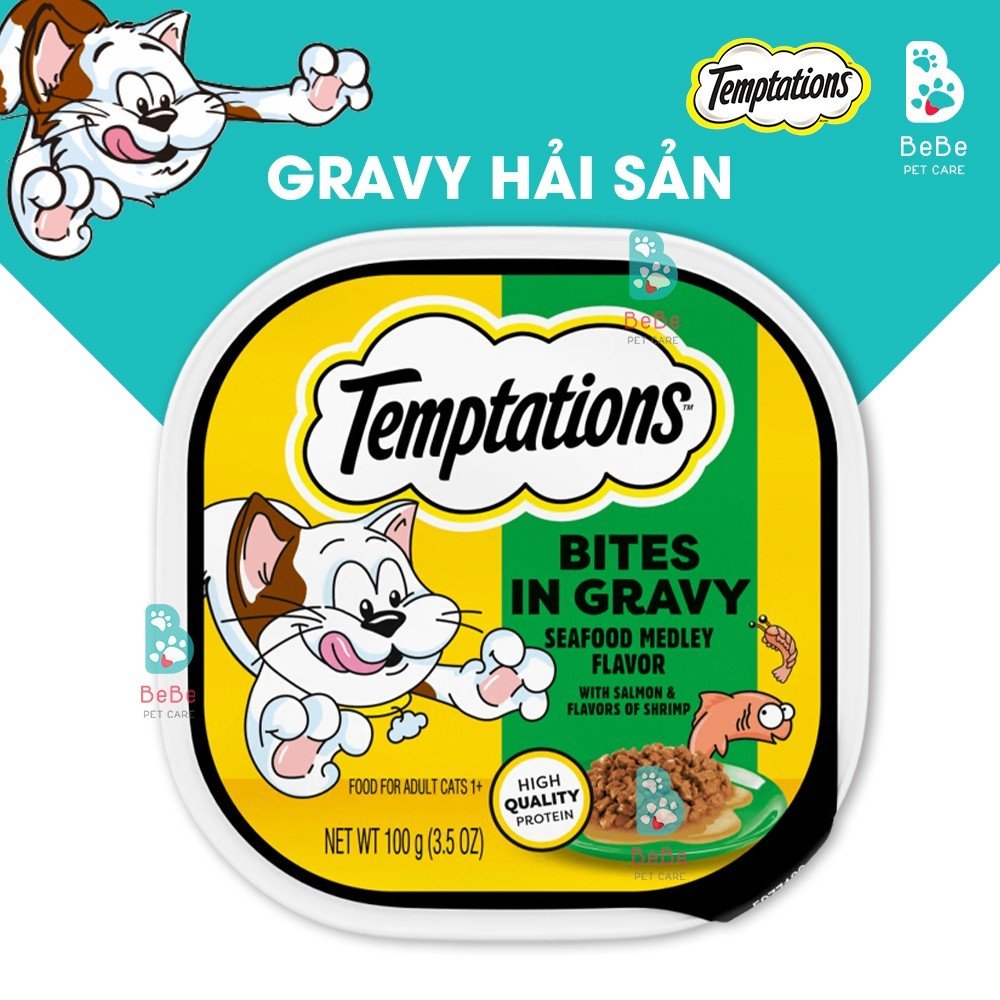 Pate Temptations Bites In Gravy Hấp Dẫn Cho Mèo Mọi Lứa Tuổi - Nhập Khẩu Từ Mỹ